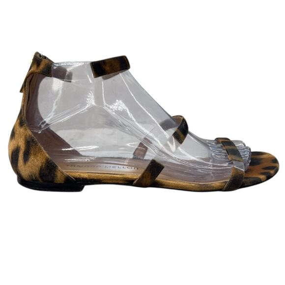 Tamara Mellon Women’s Leopard Print Brown Ankle Strap Sandal Size 38 US 8 - Picture 1 of 11